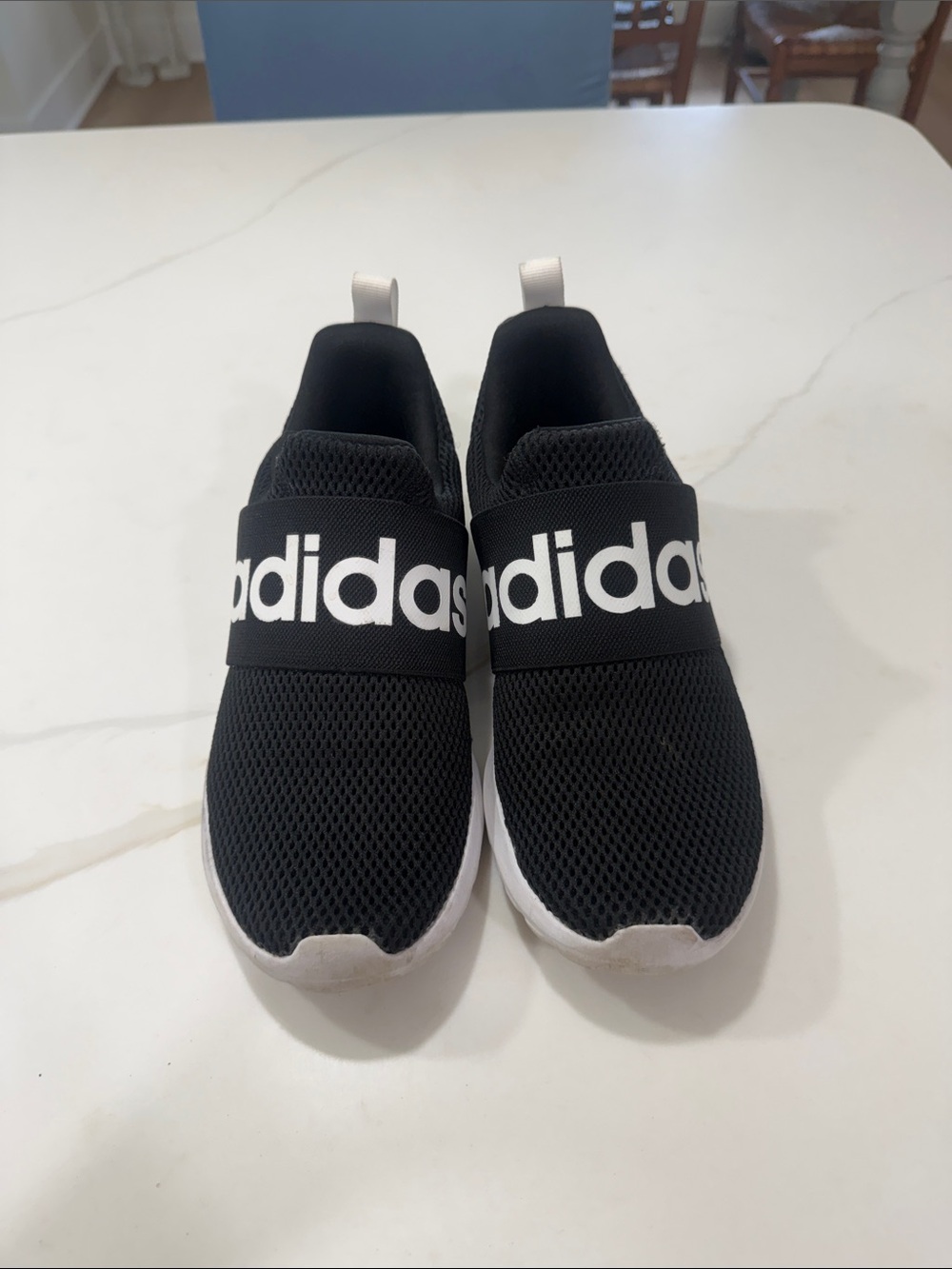 adidas Kids Black and White Slip-On Sneakers